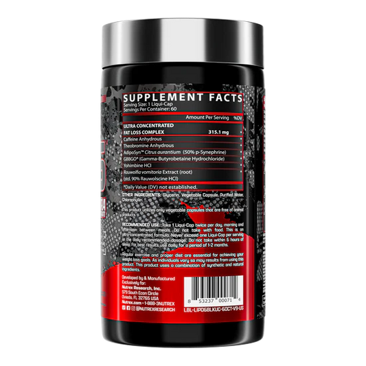 Nt Lipo 6 Black Uc Intense Fat Burner 60 Caps