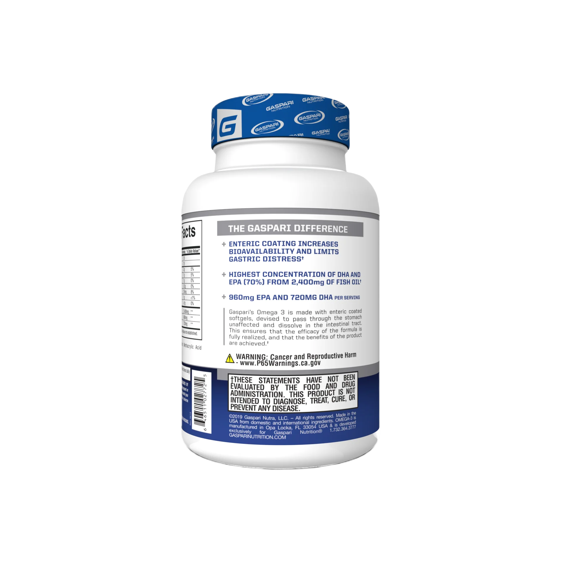 Gn Omega-3 Enteric Coated Fish Oil 60 Softgels