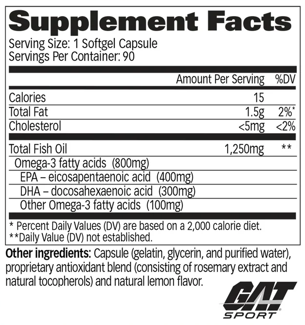 Gat Omega-3 800 Mg 90 Ct