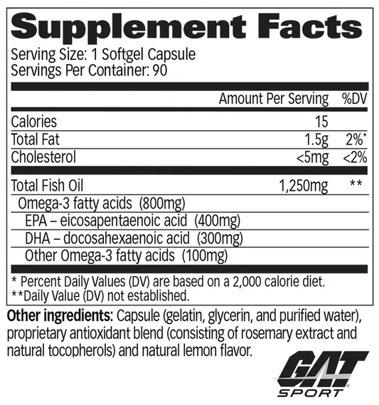 Gat Omega-3 800 Mg 90 Ct