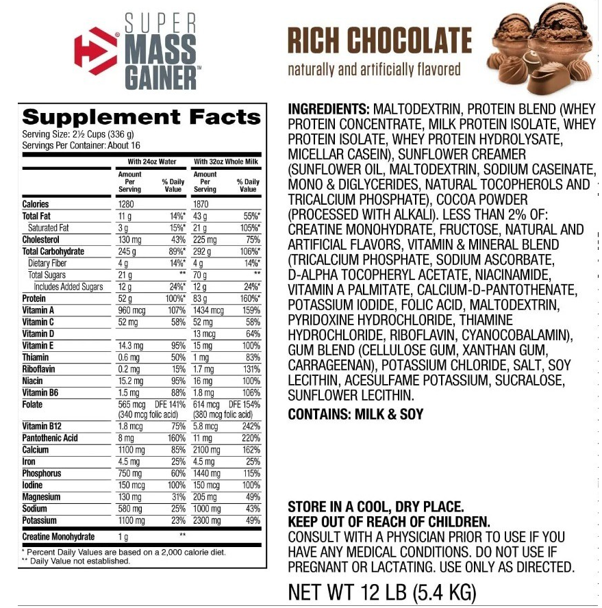 Dym Super Mass Gainer 12 Lbs